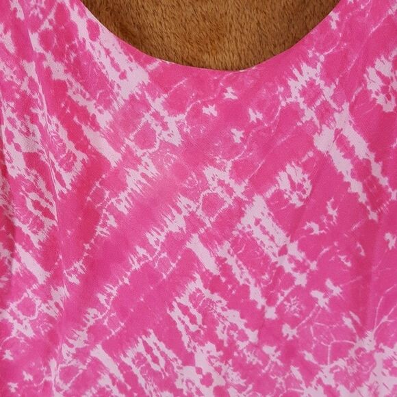 AMANDA UPRICHARD Top Womens Petite P Pink Tie Dye Pullover Camisole Tank Silk - Picture 2 of 9
